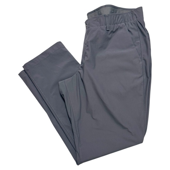 Under Armour EUC Thread Borne Gray Flat Front Straight Leg Golf Pants 40/32 - Picture 10 of 11